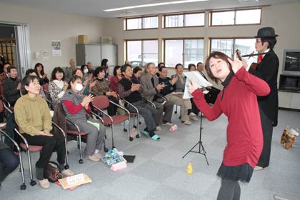 23日行われた吉田ボランティア連絡協議会主催の吉田支所でボランティア交流会