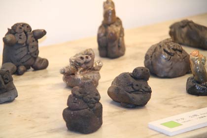  滋賀県の戸次公明さんの粘土作品