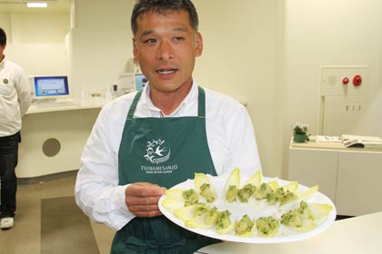 5月の朝カフェの会場となる「ハーベスト」＝燕市井土巻＝の土田さん