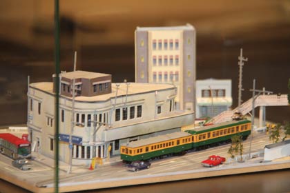 県庁前駅（のちの白山前駅）のジオラマ