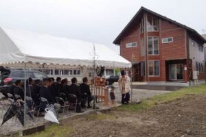 県央工業高校100周年記念事業の総合トレーニング場建設に向けて起工式