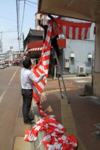 14日の三条はさわやかな青空、15日の大名行列は空模様の心配なし