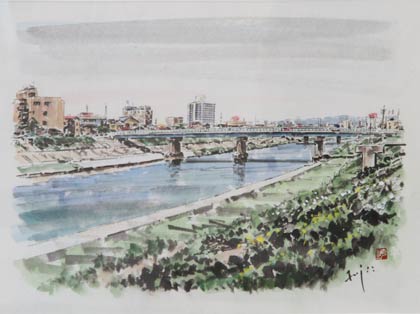 藤井さんの『五十嵐川風景』