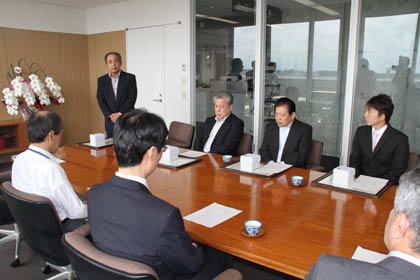 春木建設の春木代表取締役があいさつ