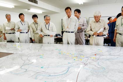 三条市でことしも行われた水害対応総合防災訓練