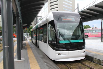 富山駅北電停に到着
