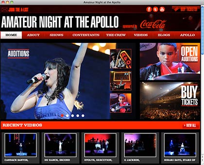  アポロシアターの「アマチュアナイト」のサイト