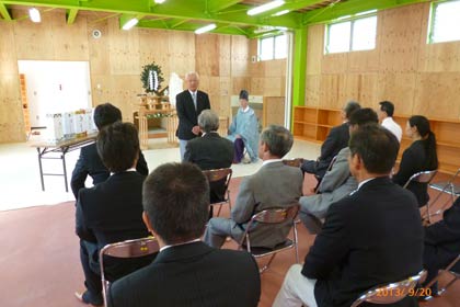 20日行われた新潟県央工高総合トレーニング場の竣工式
