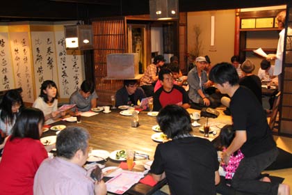 岩室温泉の「KOKAJIYA」で行われた事前打ち合わせ