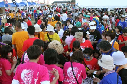 行列後の大抽選会