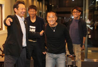 三條機械スタジアムの「2013 Ballpark sports Festival」前夜に開かれたスポーツアカデミー指導者交流会で約1年半ぶりに来条した元サッカー日本代表の森島寛晃さん