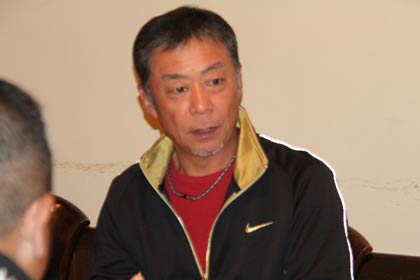  硬式野球教室の指導者、元ヤクルトスワローズで元アルビレックスBC監督の芦沢真矢さん