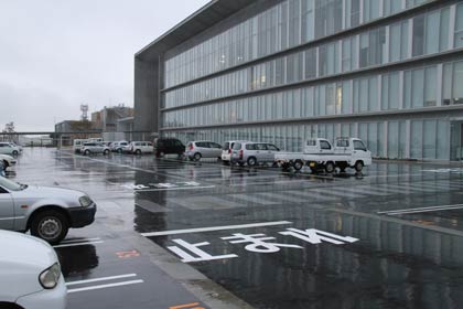 燕市農業まつりの会場になる燕市役所駐車場