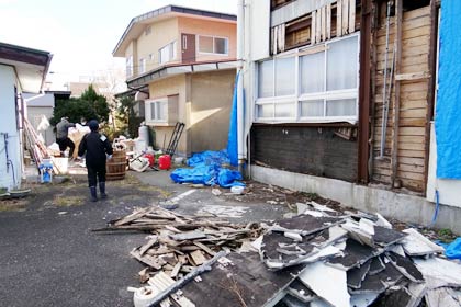 ボランティアの活動のようす