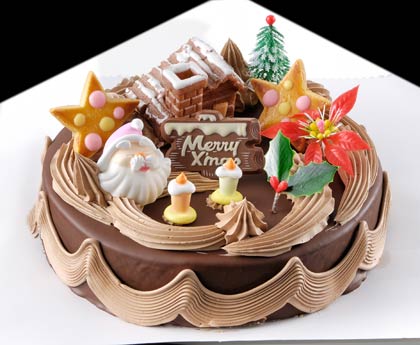  昭和の郷愁を誘うチョコレートバタークリームのデコレーションケーキ