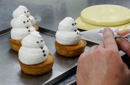 雪だるまのケーキ