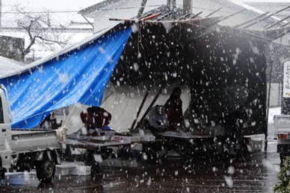ぼた雪が降ることも