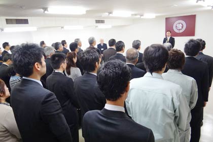 6日行われた国定三条市長の年頭のあいさつ
