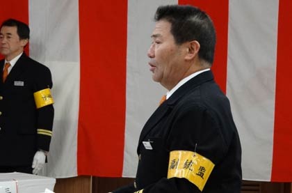 長谷川三条市消防団長が決意表明