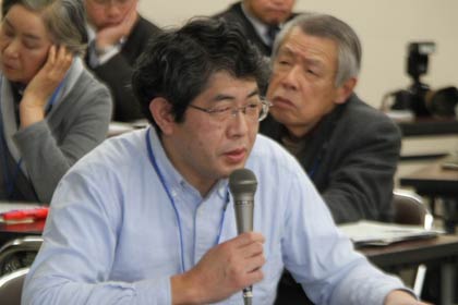 中央商店街振興組合の小松正明副理事長