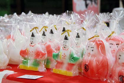 “天神”こと道真の天神講菓子がずらり