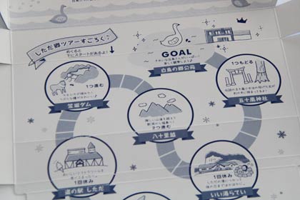 パッケージの内側には「しただ郷ツアーすごろく」