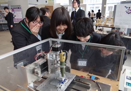  生徒が製作した機械