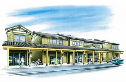 新町雁木通り商店街の整備のイメージ図