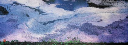  上越市・高田公園で撮影した「春の浮橋」