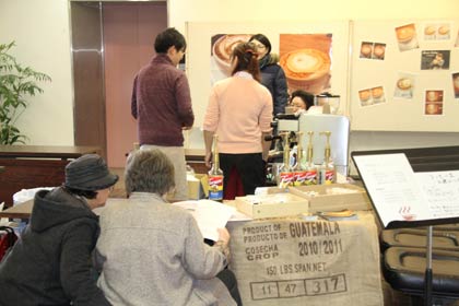 中央公民館の「まちなか文化祭」で初めて開設された「まちなかカフェ」
