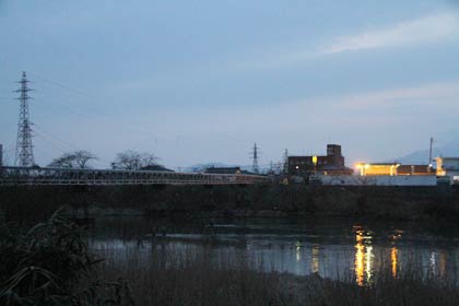 12日夕方の燕市・中ノ口川