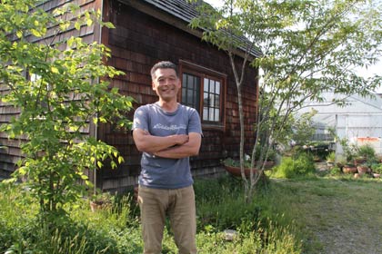  木曜の午後3時からオープンファームを行っているハーブ＆ナーセリー「ハーベスト」の土田さん