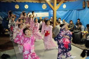 木場小路万灯組の練習