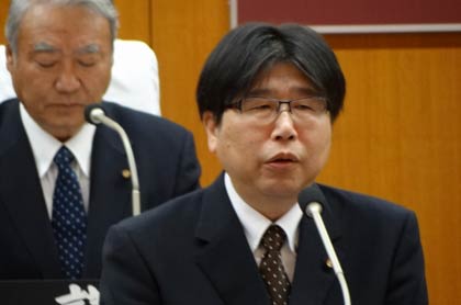  副議長に就いた杉井旬市議（新しい風）