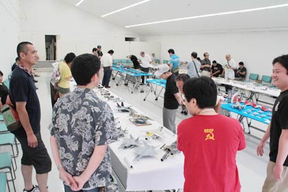 19、20日と三条東公民館で開かれている第8回新潟エアクラフトモデラーズ展示会