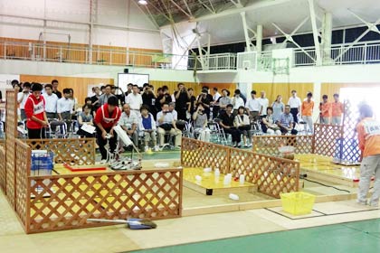  16日開かれた平成26年度新潟県高等学校ロボット競技三条大会