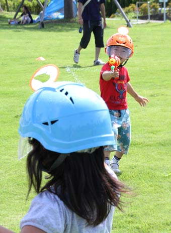 大人気だった水鉄砲大会