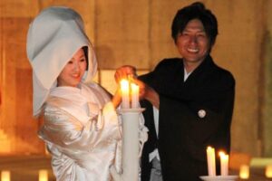 AKARIBA 2014のあかりば結婚式で誓いのキャンドル点火