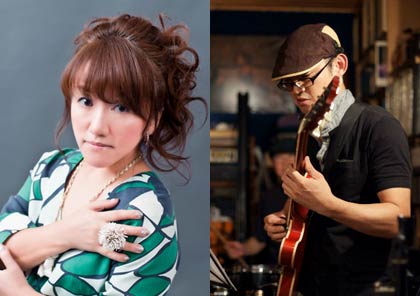  左が吉川ナオミさん、右がギタリスト小松原崇さん