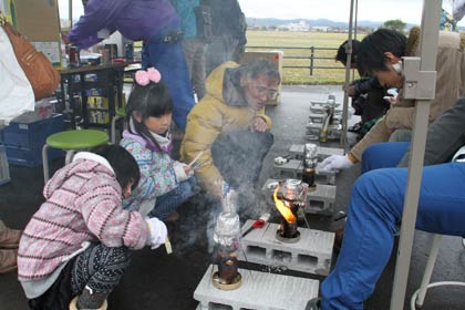 空き缶で炊飯に挑戦