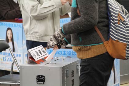  三条市選管の期日前投票所
