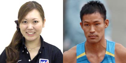  左が24日の講師で管理栄養士の松崎美奈子さん、右が2月7日の講師で五輪110mハードル日本代表の内藤真人さん