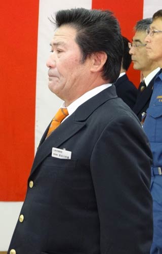 長谷川消防団長の決意表明