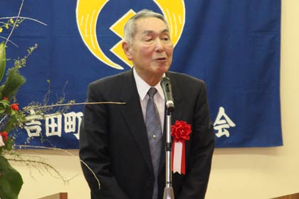 熟年成人者代表で金子潤一さんが謝辞 
