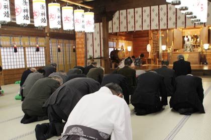 弥彦神社で祈願祭