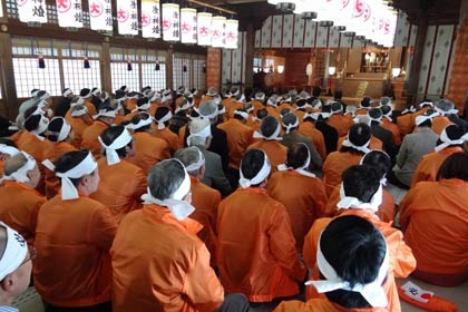 弥彦神社で祈願祭