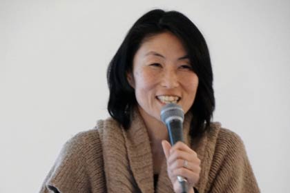 東日本大震災で福島から新潟へ移住した元小学校教諭、水野谷さんによる講演