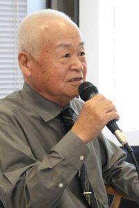 8日に新潟市新津美術館で開かれるメタルズ記念講演会で講師を務める人間国宝の玉川宣夫さん(写真は昨年10月、第40回手仕事展のトークショーに出演したときの玉川さん)