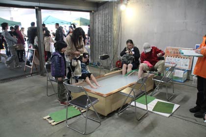 恒例の足湯