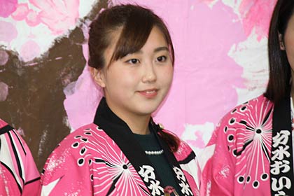 桜太夫役の山岡すみれさん(22)＝燕市分水地区＝